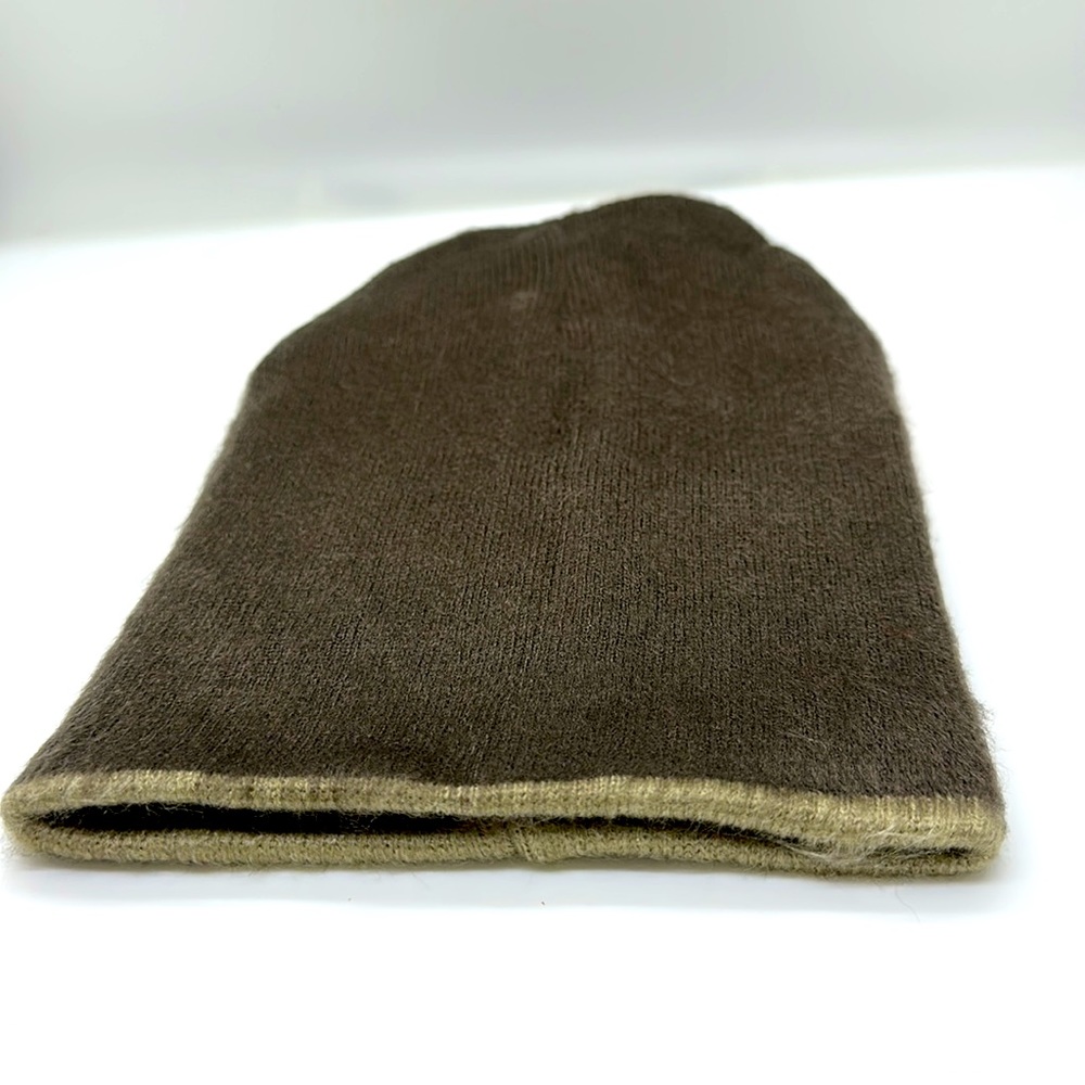 Dark cream n dark coffee beanie cap hat handmade Ecuadorian brand new alpaca